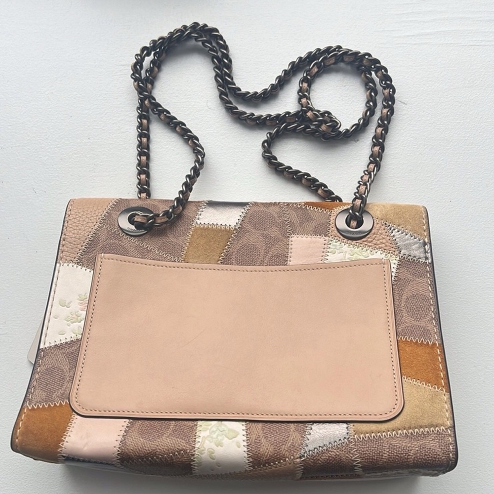 Coach Patchwork Parker Shoulder Bag - Tan and Cream - Picture 5 of 15